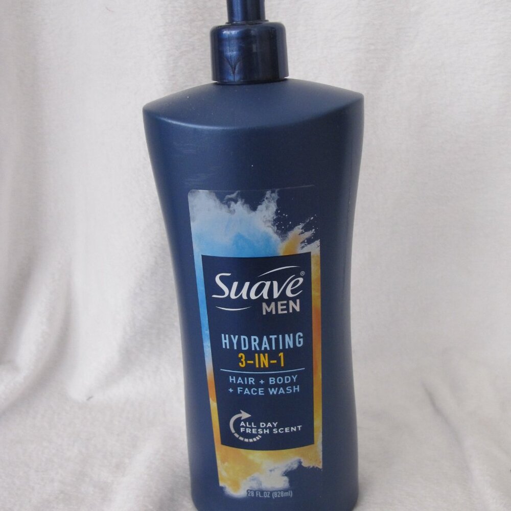 NEW Suave Men Hydrating 3-in-1 Hair/Body/Face Wash
